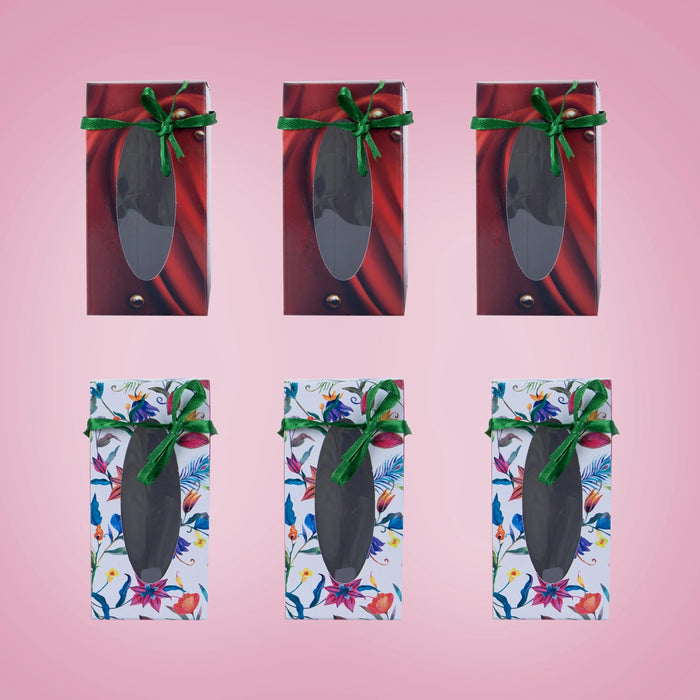 Paper Packing Boxes Set - 5 x 2.5 x 2.5 Inches | 6 Pcs/ Paper Gift Packages/ Packaging Boxes for Wedding - Bags & Pouches