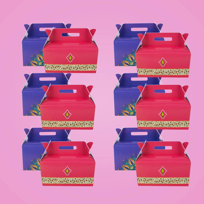 Paper Packing Boxes Set - 6 x 3 x 5.2 Inches | Paper Gift Packages/ 6 Pcs/ Packaging Boxes for Wedding - Bags & Pouches