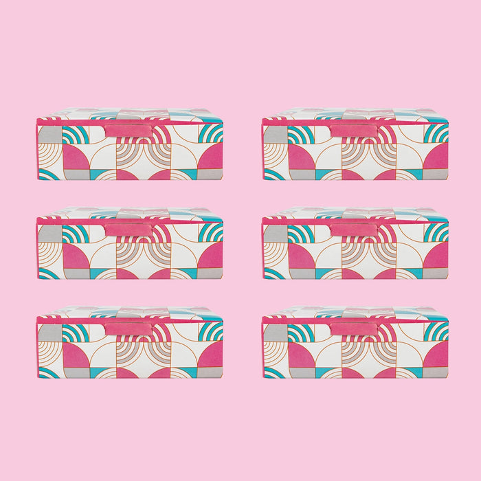 Paper Packing Boxes Set - 4.5 x 3 x 1.5 Inches | Paper Gift Packages/ 6 Pcs/ Packaging Boxes for Wedding - Bags & Pouches