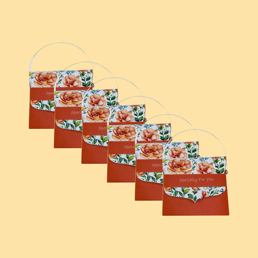 Paper Hand Bag Box Set - 4 x 4 x 3.5 Inches | 6 Pcs/ Paper Packing Box/ Paper Gift Packages for Wedding - Bags & Pouches