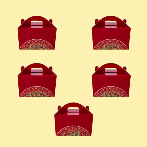 Paper Hamper Packing Box Set - 8 x 8 x 7 Inches | 5 Pcs/ Paper Gift Packages/ Packaging Box for Wedding - Bags & Pouches