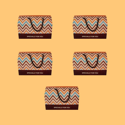 Paper Hamper Packing Box With Handle Set - 9 x 5 x 6 Inches | Paper Gift Packages/ 5 Pcs/ Packaging Box - Bags & Pouches