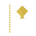 Paper Wall Hanging | Gold Colour Kite Wall Paper Hanging Garland/ Wall Hanging Strings for Makar Sankranti - Wall Hanging