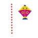 Paper Frill Wall Hanging | Kite Design Paper Wall Hanging/ Wall Paper Hanging Garland for Home Decor - Wall Hanging