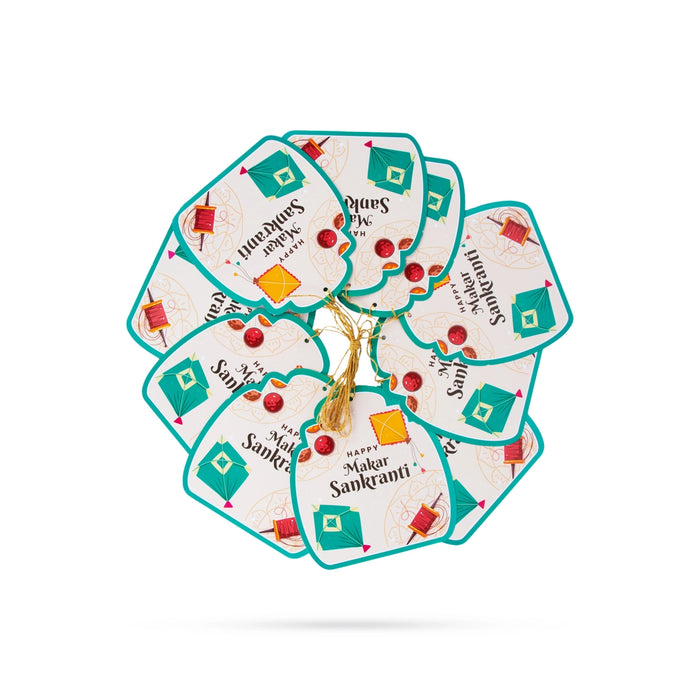 Paper Wall Hanging Pack | Happy Makar Sankrati Design Paper Frill Wall Hanging/ Makar Sankranti Decor - Wall Hanging