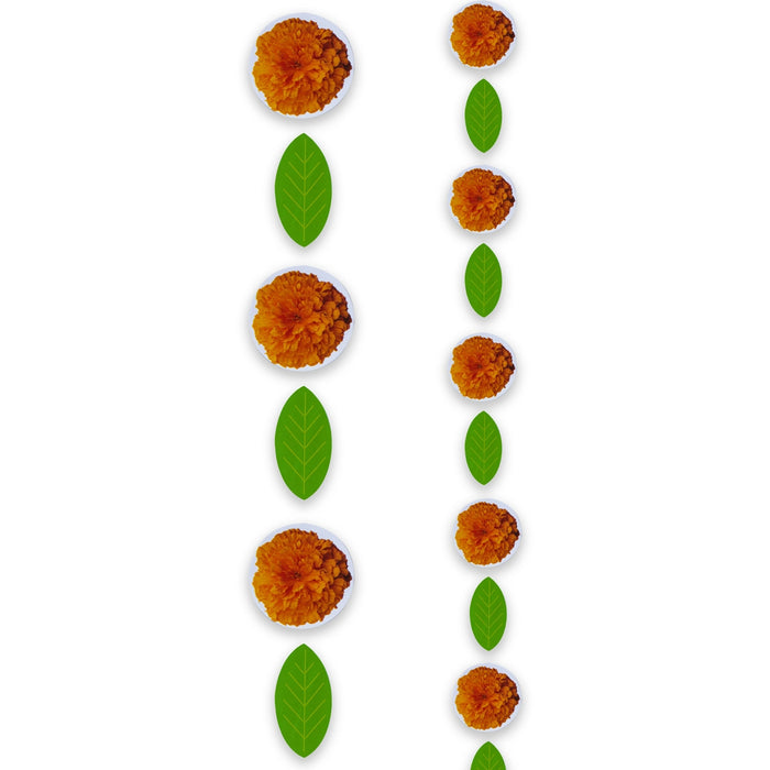 Paper Frill Wall Hanging | Leaf With Flower Design Paper Wall Hanging/ Wall Paper Hanging Garland for Decor - Wall Hanging