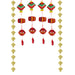 Paper Wall Hanging Pack | Paper Frill Wall Hanging/ Decorative Wall Art/ Makar Sankranti Decor - Wall Hanging