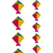 Paper Frill Wall Hanging | Multicolour Kite Paper Wall Hanging/ Wall Paper Hanging Garland for Home Decor - Wall Hanging