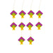 Paper Wall Hanging Pack | Kite Design Paper Frill Wall Hanging/ Paper Frill Decoration/ Makar Sankranti Decor - Wall Hanging