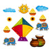 Decorative Wall Art Pack | Paper Makar Sankranti Decor/ Home Decor Wall Paper - Wall Hanging