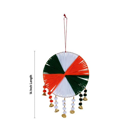 Wall Hanging Decor - 14 x 10 Inches | Home Wall Decoration/ Tricolor Wall Hanger for Republic Day - Wall Hanging