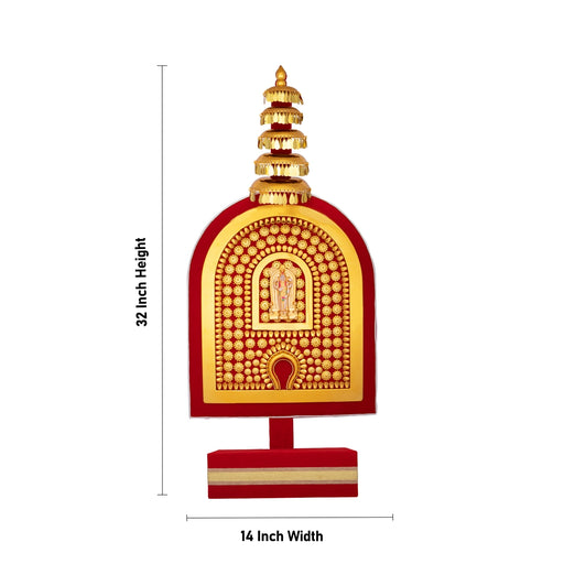 Thidambu - 32 x 14 Inches | Nettipattam Wall Hanging/ Decorative Elephant Nettipattam for Home & Temple - Wall Hanging