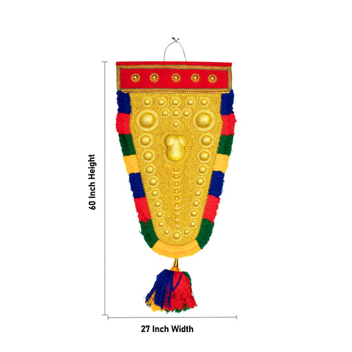 Nettipattam Wall Hanging - 60 x 27 Inches | Decorative Nettipattam/ Decorative Hanging for Wall Decoration - Wall Hanging