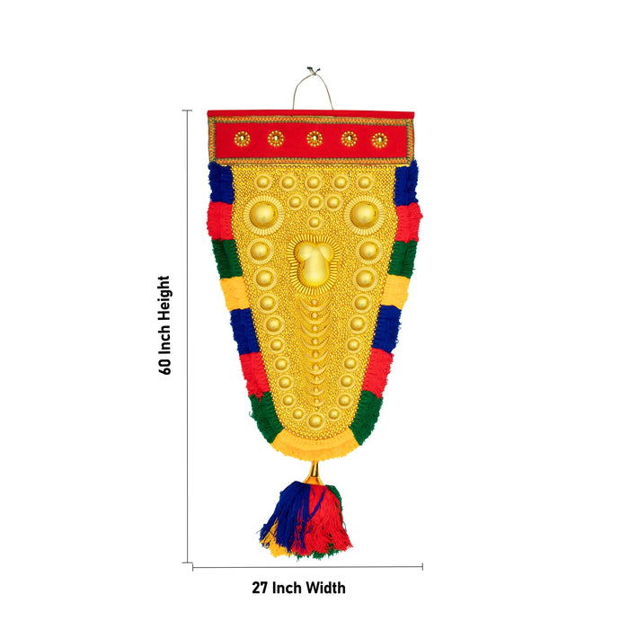 Nettipattam Wall Hanging - 60 x 27 Inches | Decorative Nettipattam/ Decorative Hanging for Wall Decoration - Wall Hanging