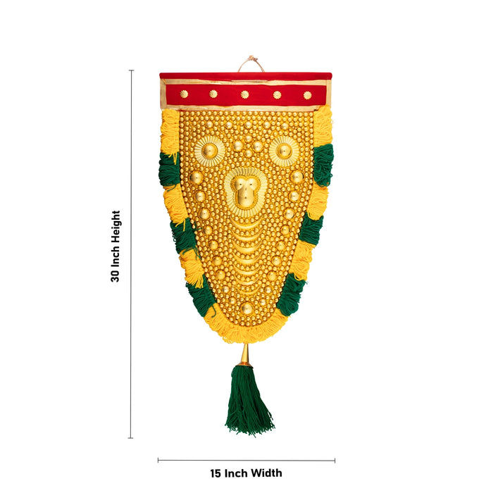 Nettipattam Wall Hanging - 30 x 15 Inches | Decorative Nettipattam/ Decorative Hanging for Wall Decoration - Wall Hanging