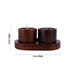 T Light Candle Pair With Plate - 2 x 5 Inches | Wooden Tea Light Candle/ Candle Tealight for Home - Candles