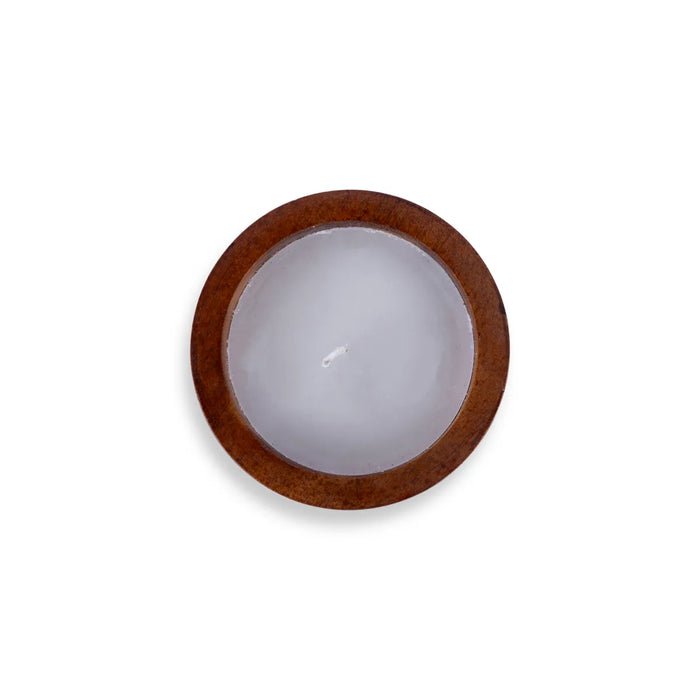 Candle With Holder – 5 X 3 Inches | Wooden Candle Holder / Decorative Candle For Home Décor