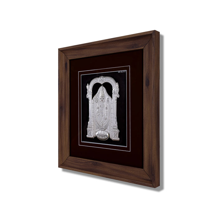 Balaji Murti Photo Frame - 10 X 11 Inches | 999 Silver Foil Picture Frame/ Wall Picture For Pooja Room - Hindu God Photos & Frames