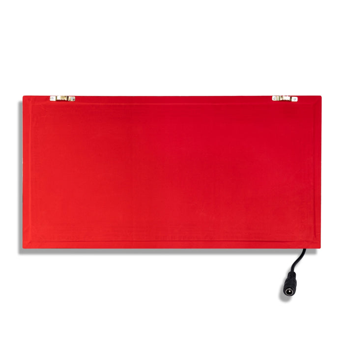 Lakshmi Ganesh Saraswati Murti Photo Frame- 10 X 20 Inches | 999 Silver Foil & Led Wall Picture Frame For Pooja - Hindu God Photos & Frames