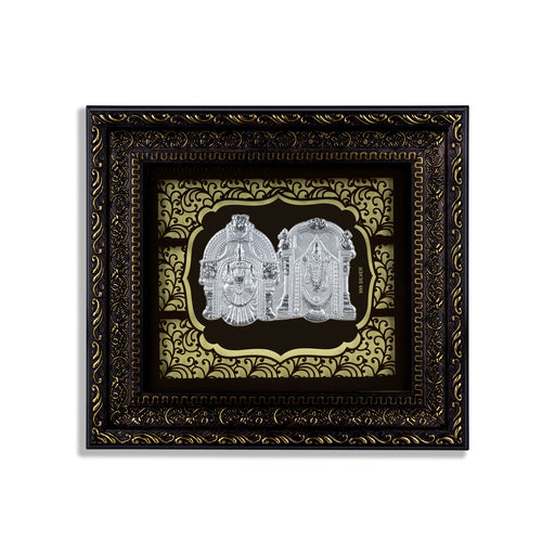 Balaji Thayar Photo Frame - 10 X 9 Inches | 999 Silver Foil Picture Frame/ Wall Picture For Pooja Room - Hindu God Photos & Frames