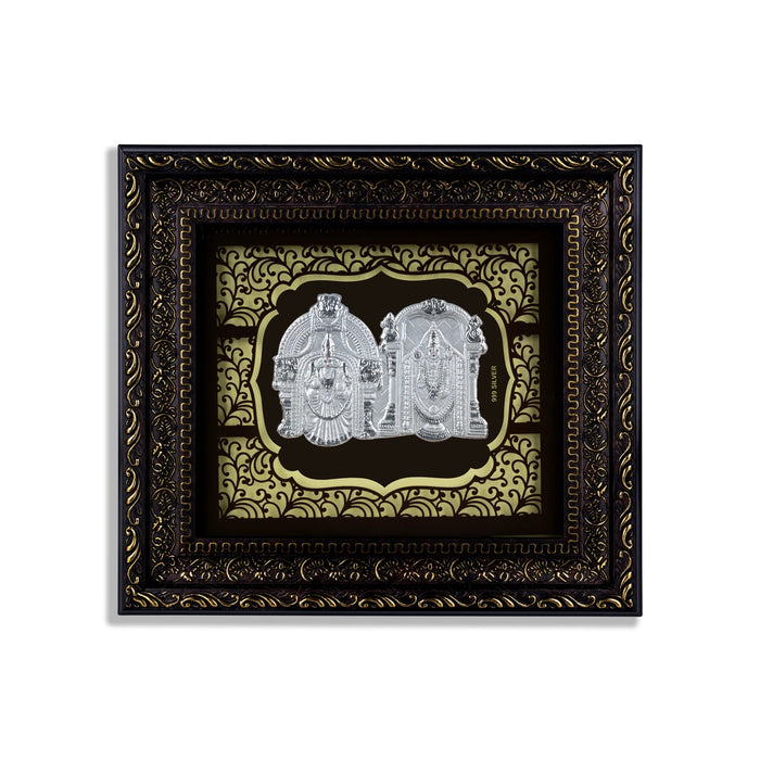 Balaji Thayar Photo Frame - 10 X 9 Inches | 999 Silver Foil Picture Frame/ Wall Picture For Pooja Room - Hindu God Photos & Frames