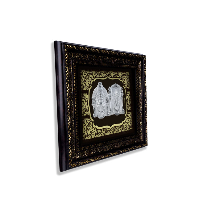Balaji Thayar Photo Frame - 10 X 9 Inches | 999 Silver Foil Picture Frame/ Wall Picture For Pooja Room - Hindu God Photos & Frames