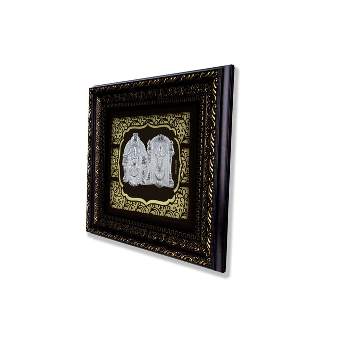 Balaji Thayar Photo Frame - 10 X 9 Inches | 999 Silver Foil Picture Frame/ Wall Picture For Pooja Room - Hindu God Photos & Frames
