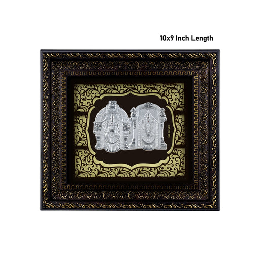 Balaji Thayar Photo Frame - 10 X 9 Inches | 999 Silver Foil Picture Frame/ Wall Picture For Pooja Room - Hindu God Photos & Frames