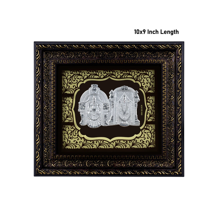 Balaji Thayar Photo Frame - 10 X 9 Inches | 999 Silver Foil Picture Frame/ Wall Picture For Pooja Room - Hindu God Photos & Frames