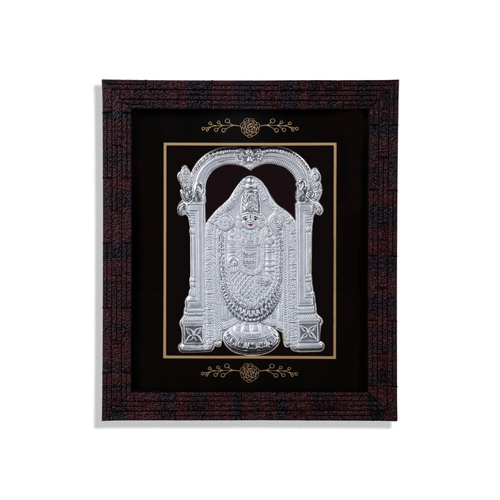 Balaji Murti Photo Frame - 6 X 7 Inches | 999 Silver Foil Picture Frame/ Wall Picture For Pooja Room - Hindu God Photos & Frames