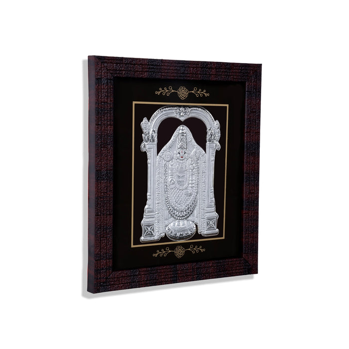 Balaji Murti Photo Frame - 6 X 7 Inches | 999 Silver Foil Picture Frame/ Wall Picture For Pooja Room - Hindu God Photos & Frames