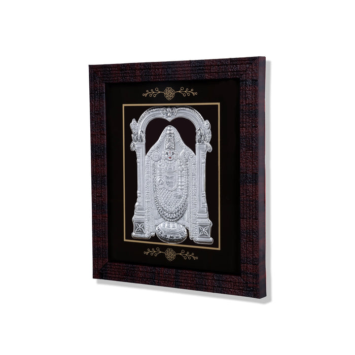 Balaji Murti Photo Frame - 6 X 7 Inches | 999 Silver Foil Picture Frame/ Wall Picture For Pooja Room - Hindu God Photos & Frames