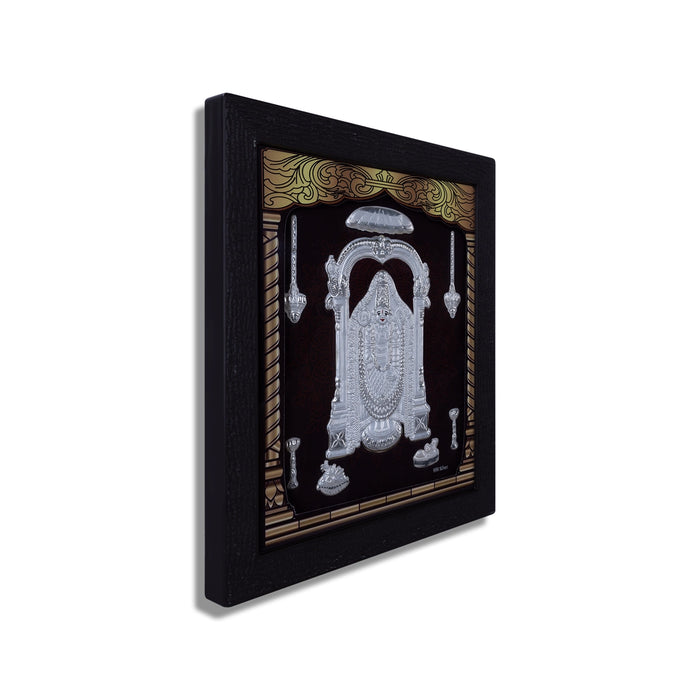 Balaji Murti Photo Frame- 8.5 X 7.5 Inches | Picture Frame/ 999 Silver Wall Picture For Pooja & Home Decor - Hindu God Photos & Frames