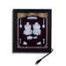 Lakshmi Ganesh Murti Photo Frame - 8.5 X 7.5 Inches | 999 Silver Foil & Led Wall Picture Frame For Pooja Room - Hindu God Photos & Frames