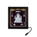 Ganesh Murti Photo Frame - 8.5 x 7.5 Inches | 999 Silver Foil Wall Picture Frame/ Led Wall Decor For Puja Room - Hindu God Photos & Frames