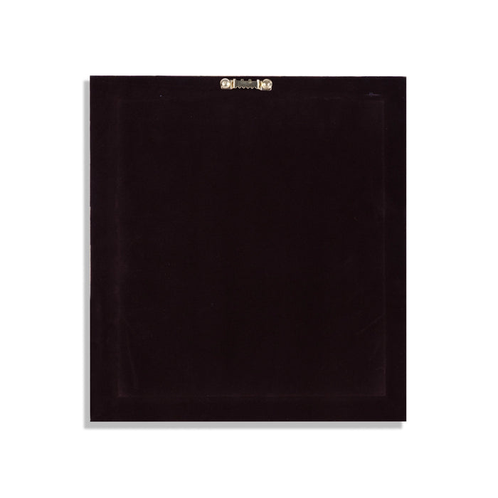 Saraswati Murti Photo Frame - 12 x 11 Inches | 999 Silver Foil Wall Picture Frame/ Wall Decor For Puja Room - Hindu God Photos & Frames