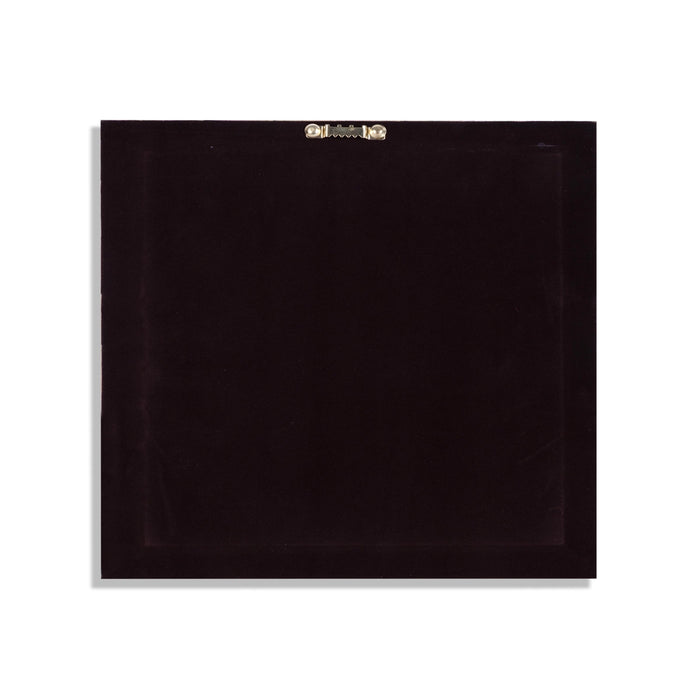 Perumal Thayar Photo Frame - 12 x 11 Inches | 999 Silver Foil Wall Picture Frame/ Wall Decor For Puja Room - Hindu God Photos & Frames