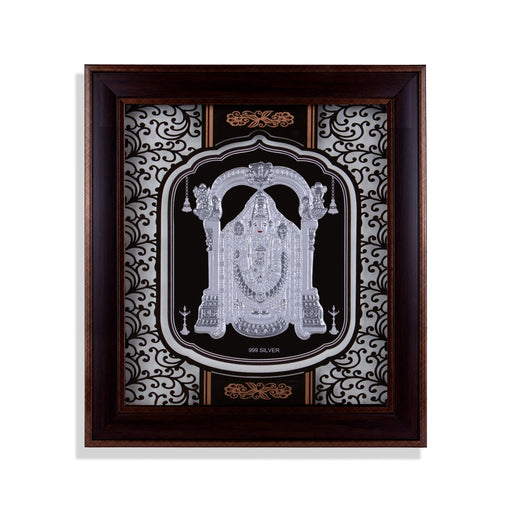 Balaji Murti Photo Frame - 16.5 X 14.5 Inches | 999 Silver Foil Picture Frame/ Wall Picture For Pooja - Hindu God Photos & Frames