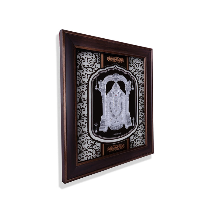 Balaji Murti Photo Frame - 16.5 X 14.5 Inches | 999 Silver Foil Picture Frame/ Wall Picture For Pooja - Hindu God Photos & Frames