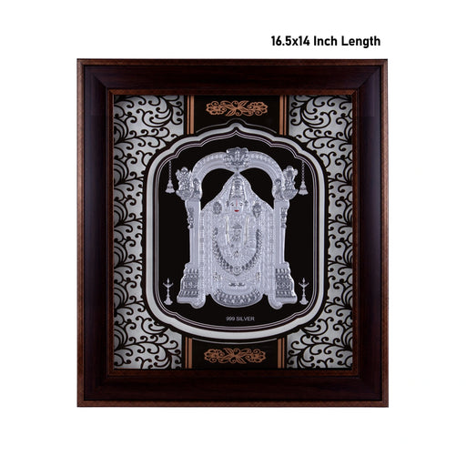 Balaji Murti Photo Frame - 16.5 X 14.5 Inches | 999 Silver Foil Picture Frame/ Wall Picture For Pooja - Hindu God Photos & Frames