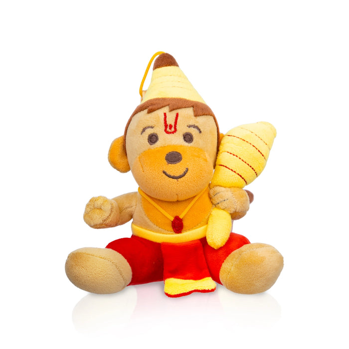 Baby Hanuman Murti Singing Toy - 7 X 6 inches | Soft Musical Toy/ Mantra Chanting Toy For Kids And Gifting