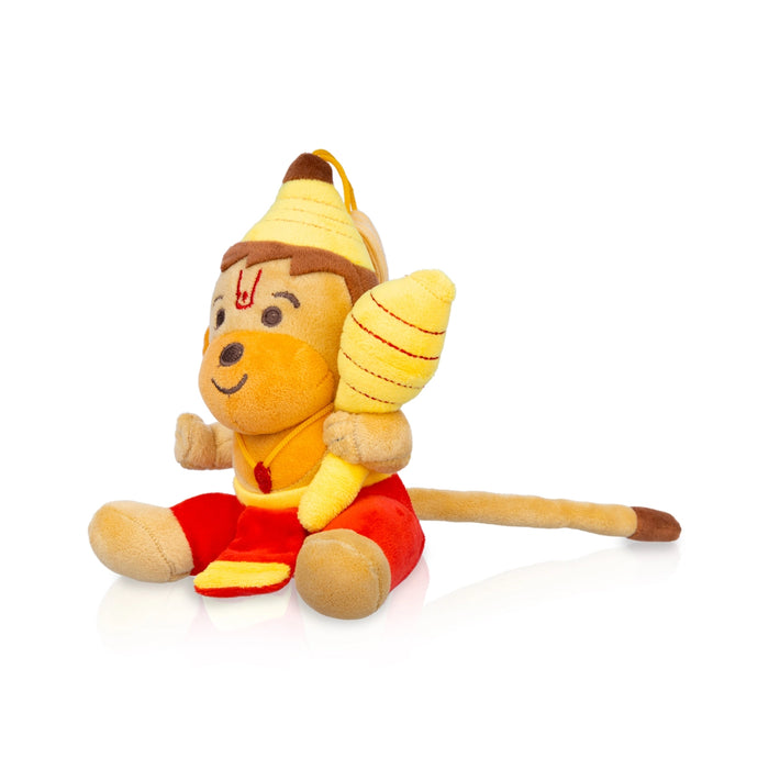 Baby Hanuman Murti Singing Toy - 7 X 6 inches | Soft Musical Toy/ Mantra Chanting Toy For Kids And Gifting