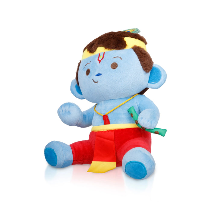 Baby Krishna Murti Singing Toy - 11 X 7 inches | Soft Musical Toy/ Mantra Chanting Toy For Kids And Gifting - Traditional Games & Toys