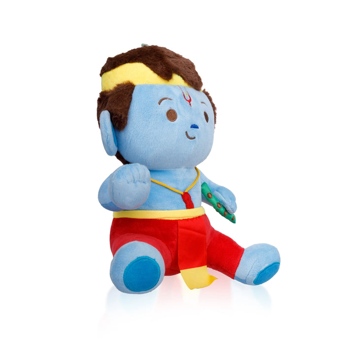 Baby Krishna Murti Singing Toy - 11 X 7 inches | Soft Musical Toy/ Mantra Chanting Toy For Kids And Gifting - Traditional Games & Toys