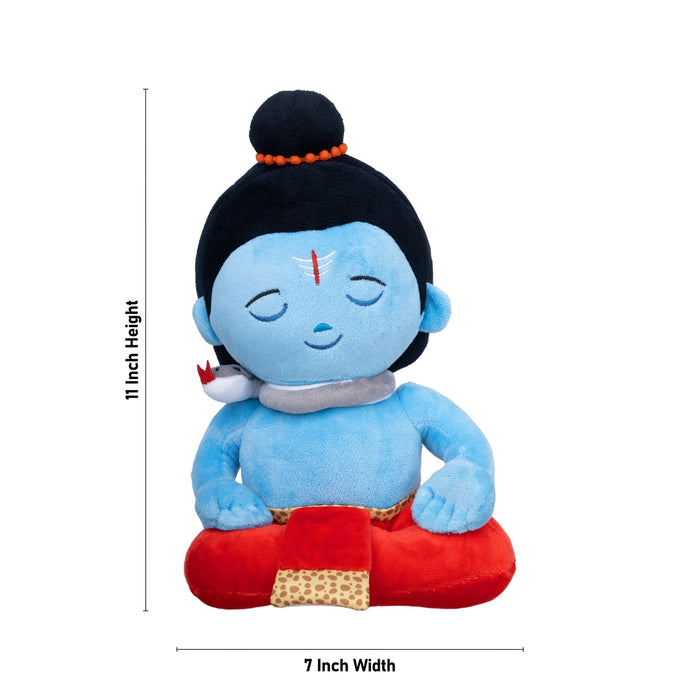 Baby Shiva Murti Singing Toy - 11 X 7 inches | Soft Musical Toy/ Mantra Chanting Toy For Kids And Gifting - Traditional Games & Toys