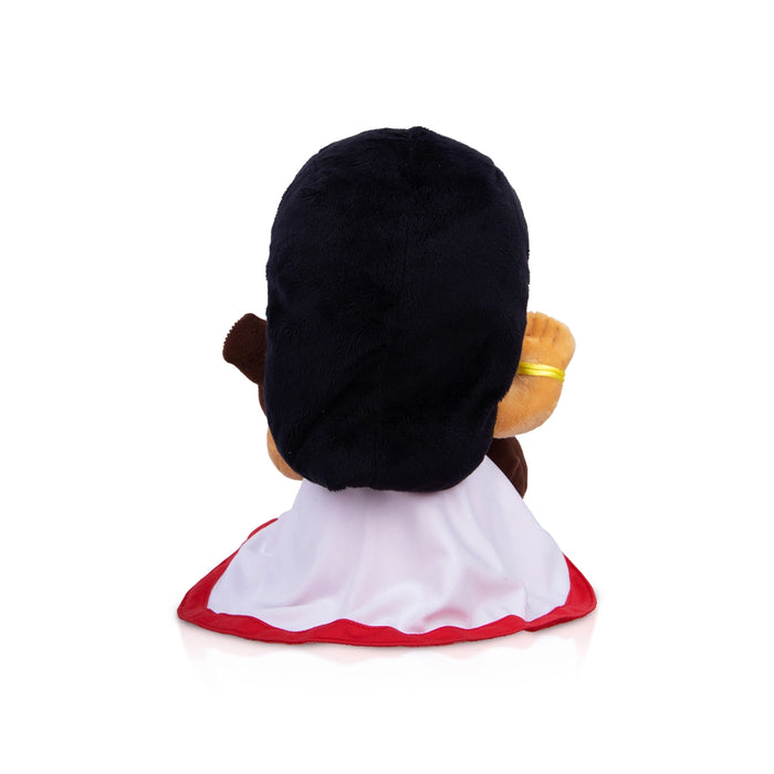 Saraswati Murti Singing Toy - 11 X 6 inches | Soft Musical Toy/ Mantra Chanting Toy For Kids And Gifting - Traditional Games & Toys