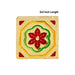 Pooja Chowki With Base Set - 1.25 X 2 X 2 Inches | 6 Pcs/ Gold Polish Bajot/ Flower Design Patla For Deity - Pooja Aasan & Bajot & Pooja Mat