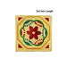 Pooja Chowki With Base Set - 1.25 X 3 X 3 Inches | 4 Pcs/ Gold Polish Bajot/ Flower Design Patla For Deity - Pooja Aasan & Bajot & Pooja Mat