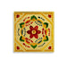 Pooja Chowki With Base - 1.5 X 4 X 4 Inches | Manai Palagai/ Gold Polish Bajot/ Flower Design Patla For Deity - Pooja Aasan & Bajot & Pooja Mat