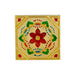Pooja Chowki With Base - 1.5 X 5 X 5 Inches | Manai Palagai/ Gold Polish Bajot/ Flower Design Patla For Deity - Pooja Aasan & Bajot & Pooja Mat